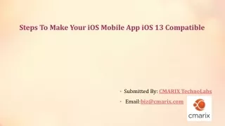 Steps To Make Your iOS Mobile App iOS 13 Compatible