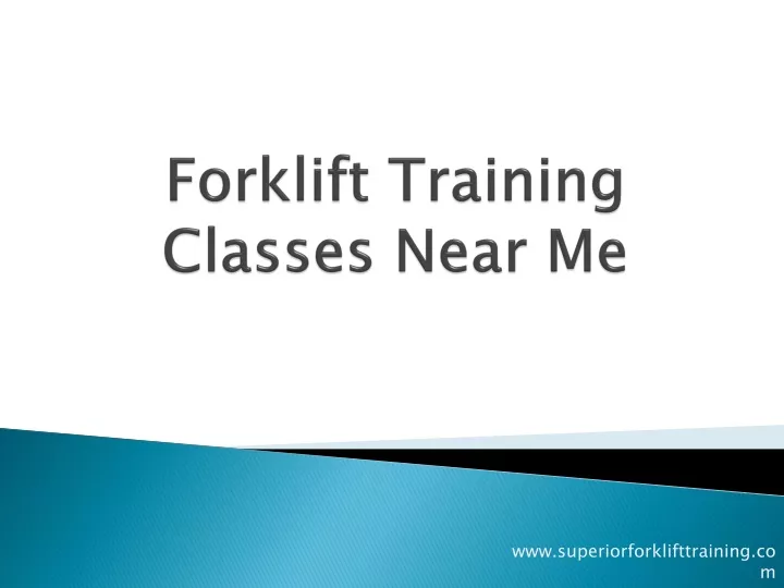 forklift training classes near me