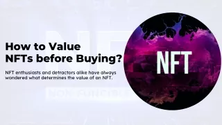 How to Value  NFTs before Buying