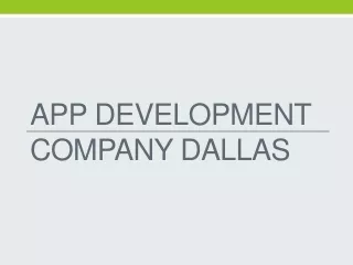 app development company dallas