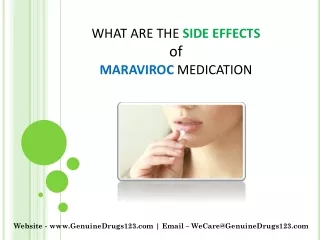 what are the side effects of maraviroc medication