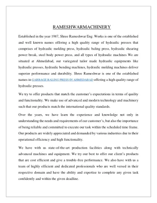 rameshwarmachinery