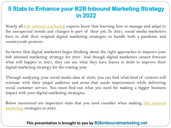 5 stats to enhance your b2b inbound marketing