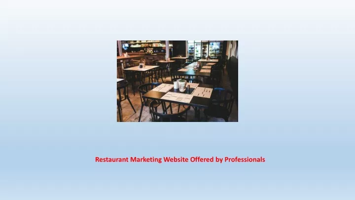 restaurant marketing website offered by professionals