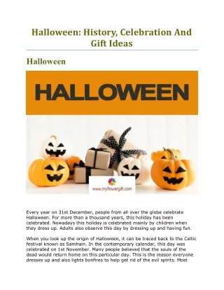 halloween history celebration and gift ideas