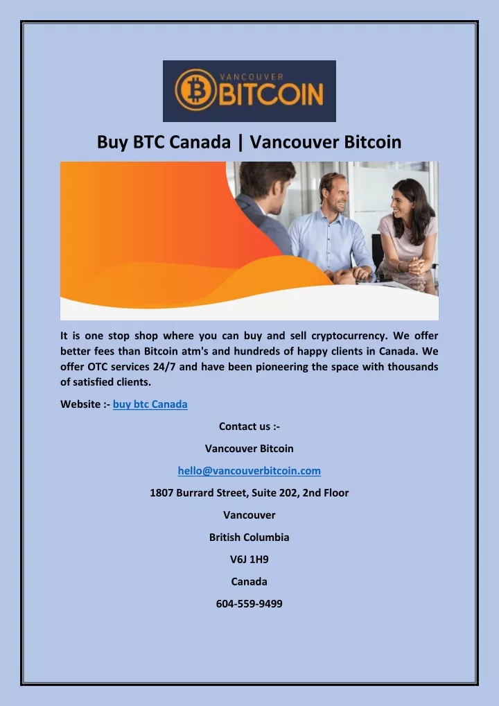 buy btc canada vancouver bitcoin