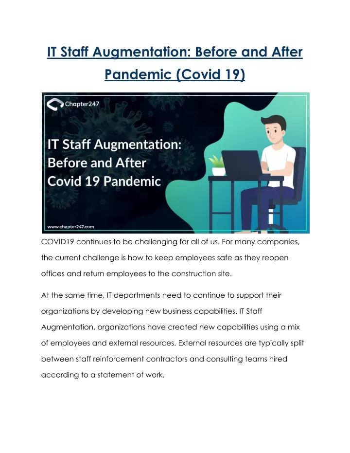 it staff augmentation before and after pandemic