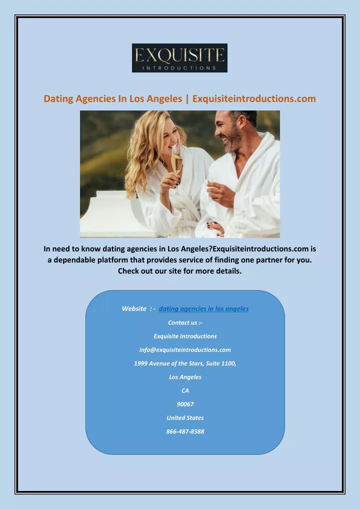 dating agencies in los angeles