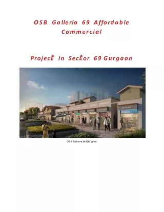 OSB  Galleria  69  Affordable  Commercial