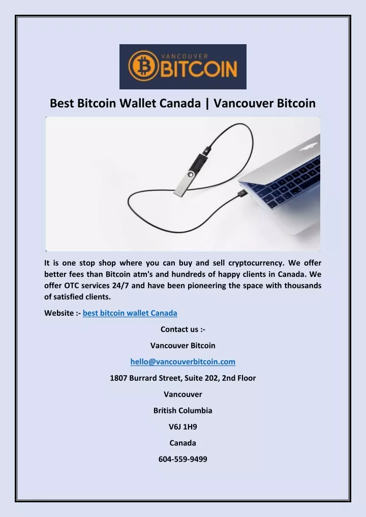 best bitcoin wallet canada vancouver bitcoin