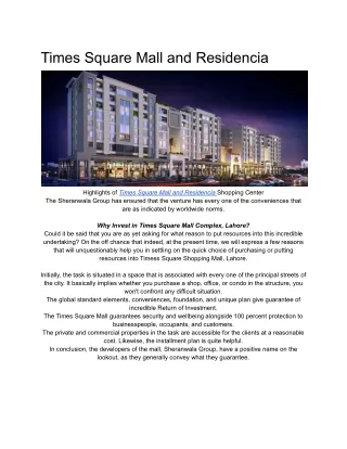 times square mall and residencia
