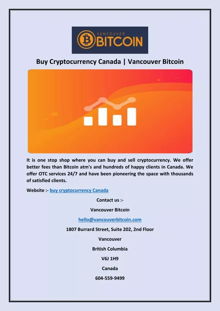 buy cryptocurrency canada vancouver bitcoin