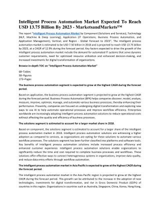 intelligent process automation market expected