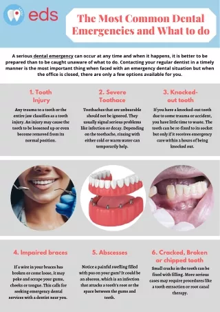 the most common dental emergencies and what to do