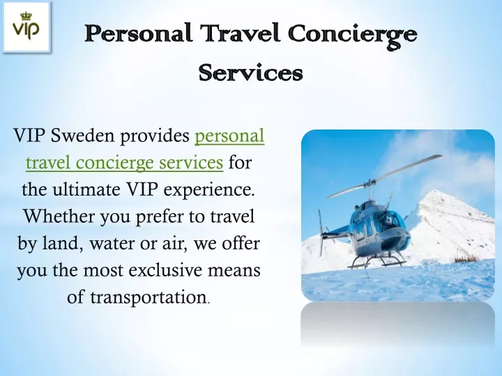 personal travel concierge services