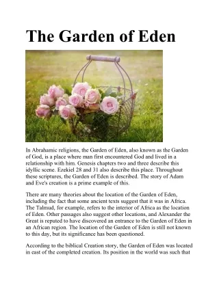 The Garden of Eden