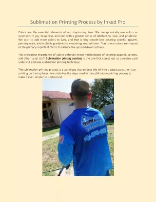 sublimation printing process by inked pro