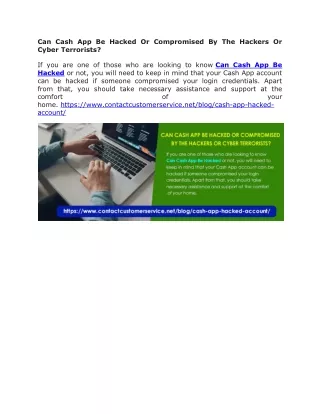 can cash app be hacked or compromised
