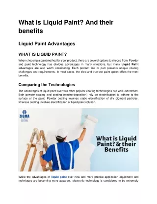 What is Liquid Paint_ And their benefits
