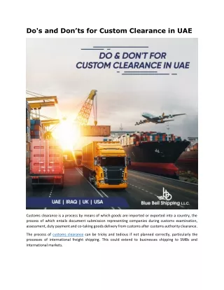 Custom Clearance