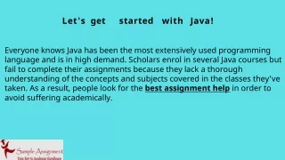 let s get started with java