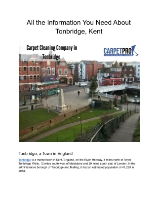 Tonbridge, Kent: All the Information You Nee