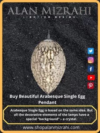 Buy Beautiful Arabesque Single Egg Pendant Online