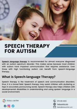 speech therapy for autism
