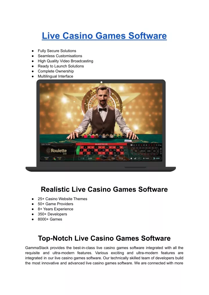 live casino games software