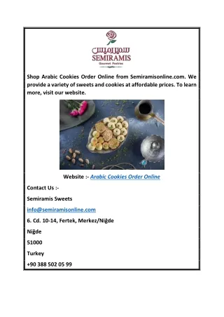 Arabic Cookies Order Online Semiramisonline.com