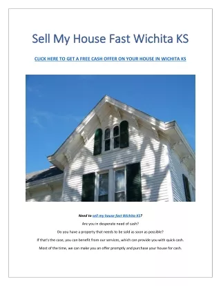 Sell My House Fast Wichita KS