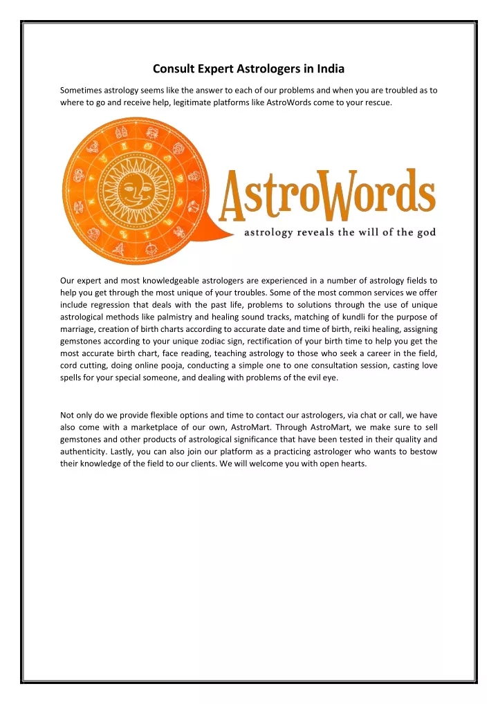 consult expert astrologers in india