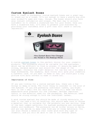 How to Design Custom Eyelash Boxes