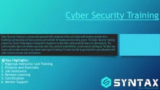 Cyber Security Training