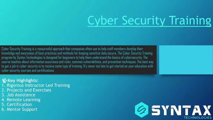 cyber security training