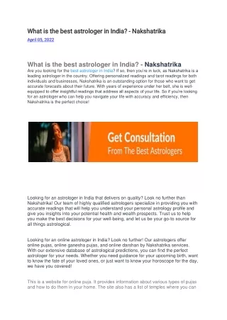 what is the best astrologer in india what