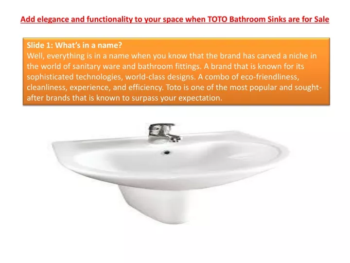 add elegance and functionality to your space when toto bathroom sinks are for sale