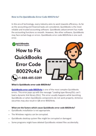 how to fix quickbooks error code 80029c4a