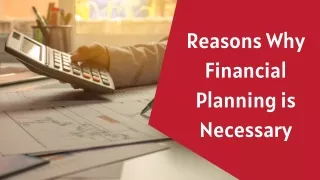 reasons why financial planning is necessary