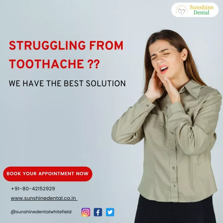 struggling from toothache