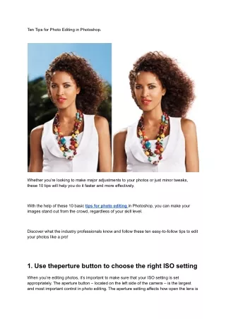 ten tips for photo editing in photoshop