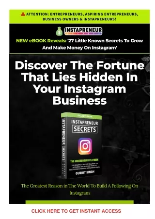 '27 Little Known Secrets To Grow And Make Money On Instagram'