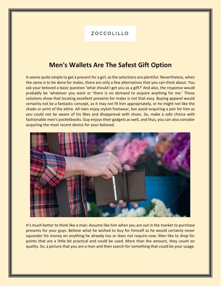 men s wallets are the safest gift option