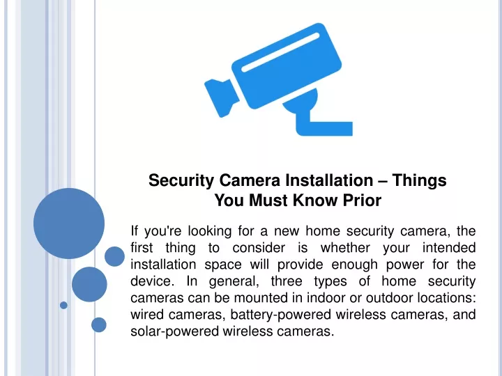 security camera installation things you must know