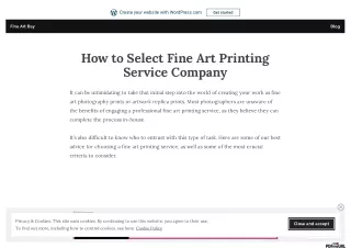 How to Select Fine Art Printing Service Company