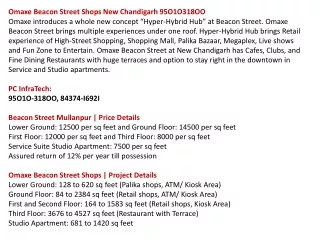 Beacon Street Omaxe New Chandigarh