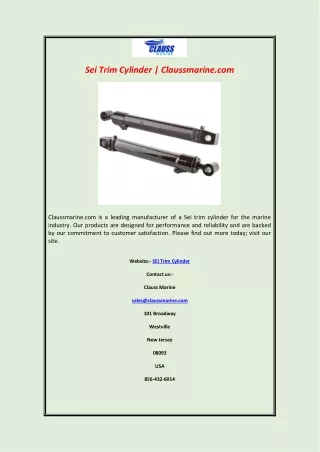 sei trim cylinder claussmarine com