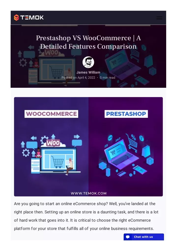 prestashop vs woocommerce a detailed features