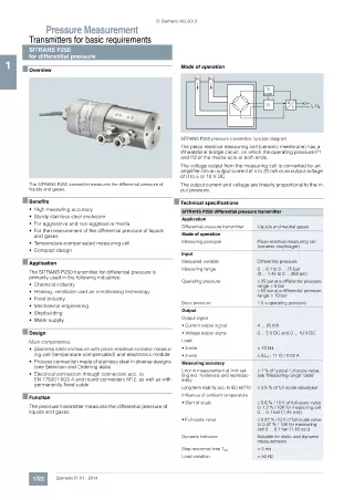 Siemens SITRANS P250 Differential Pressure Transmitter | Instronline