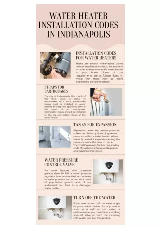 Water Heater Installation Codes in Indianapolis